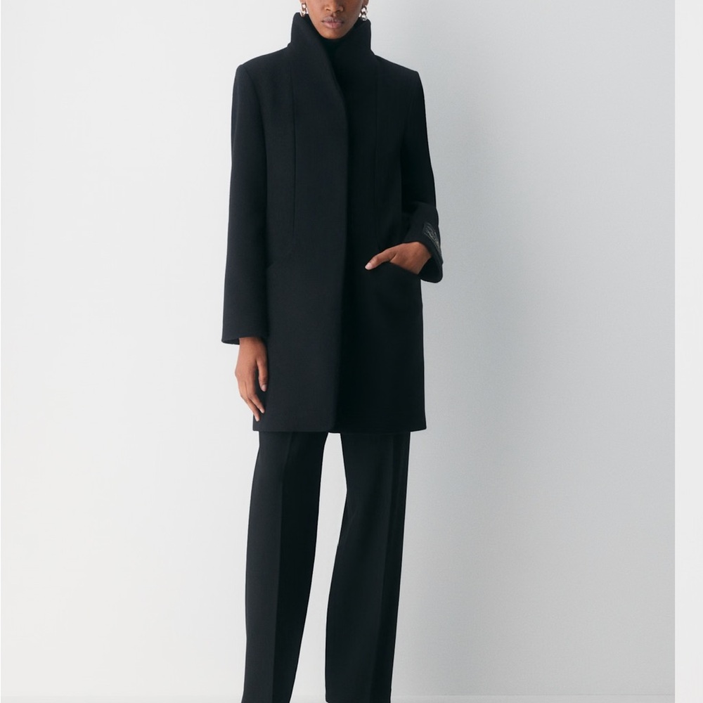 Aritzia Wilfred Black Wool Coat